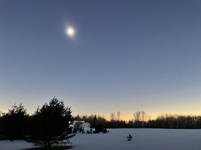 At the start of totality